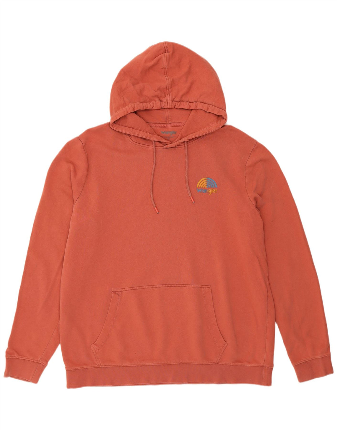 Felpa con cappuccio da uomo Wrangler 2XL in cotone rosso