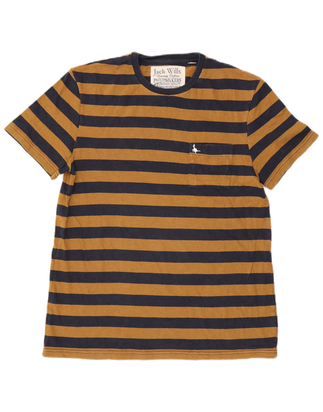JACK WILLS T-shirt da uomo Top medio a righe blu navy