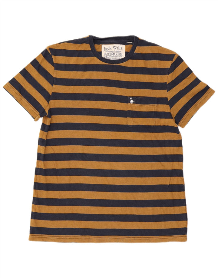 JACK WILLS T-shirt da uomo Top medio a righe blu navy