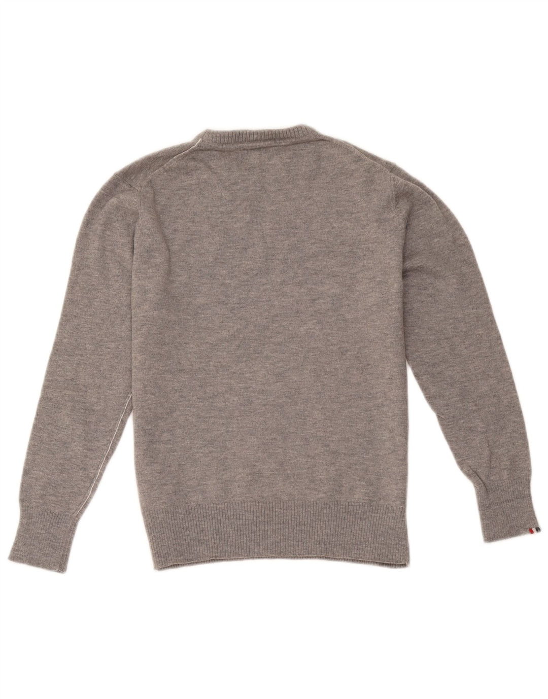 Maglione girocollo geografico da uomo Napapijri piccolo in lana grigia