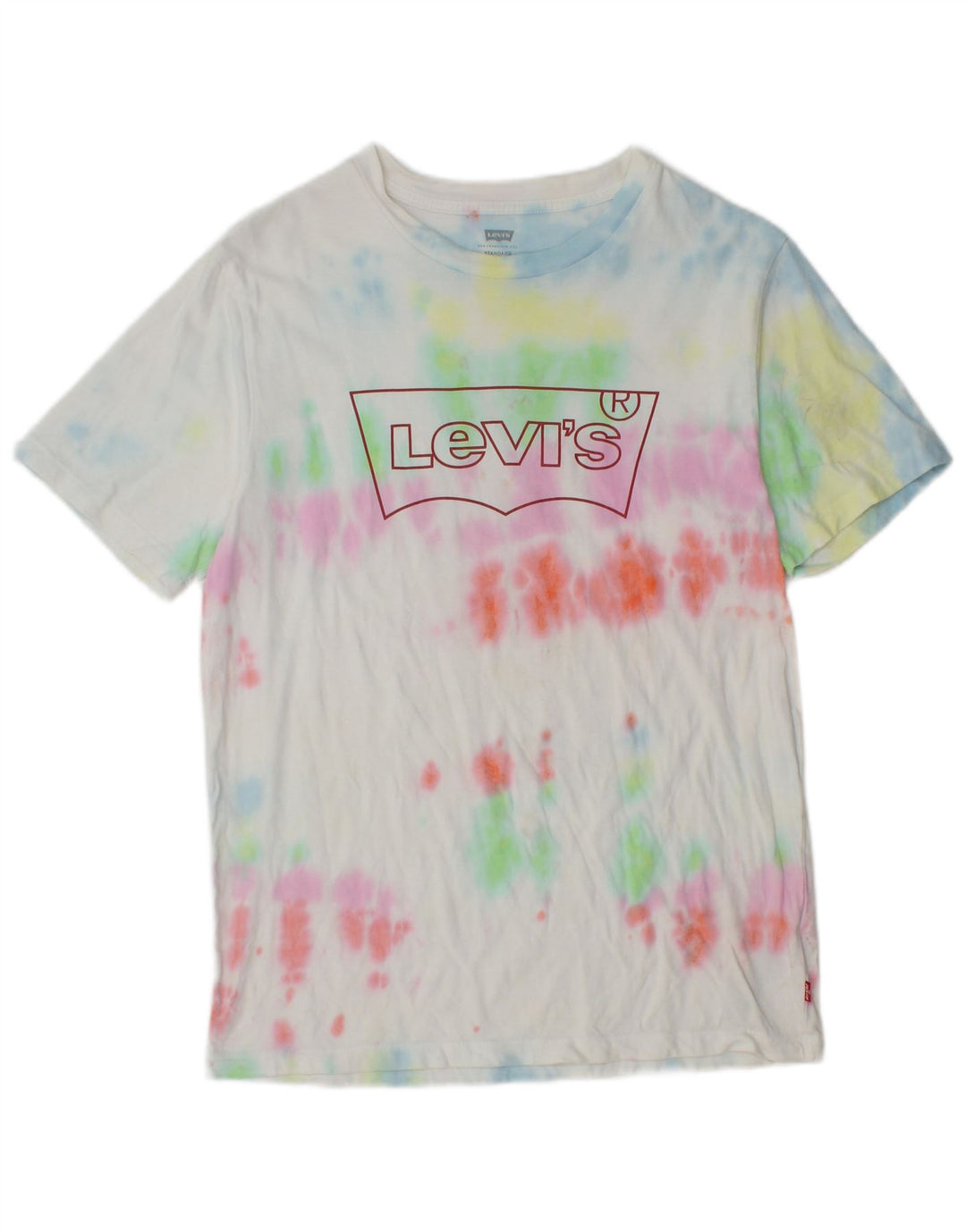 T-shirt grafica standard da uomo Levi's Top piccola in cotone tie-dye multicolore