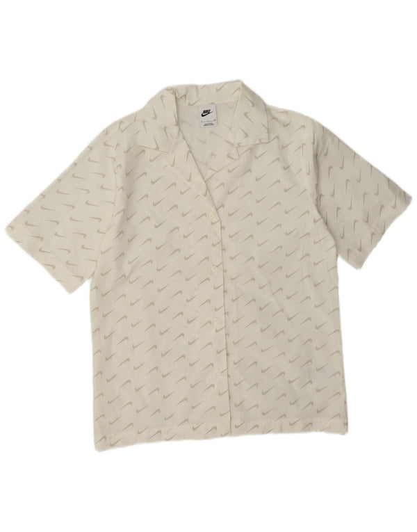 Maglietta grafica a maniche corte Nike da donna UK 10 piccola in cotone bianco