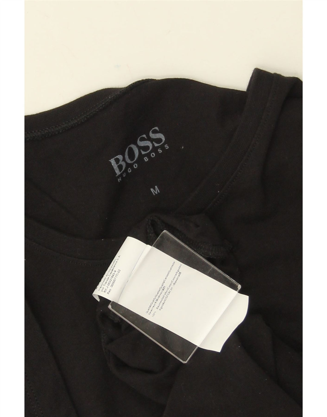 T-shirt da uomo HUGO BOSS Top in cotone nero medio