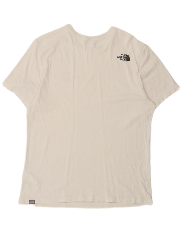 THE NORTH FACE T-shirt grafica da uomo grande in cotone bianco