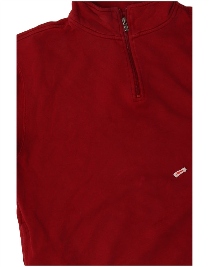 Felpa da uomo con collo con zip L.L.Bean, grande cotone rosso