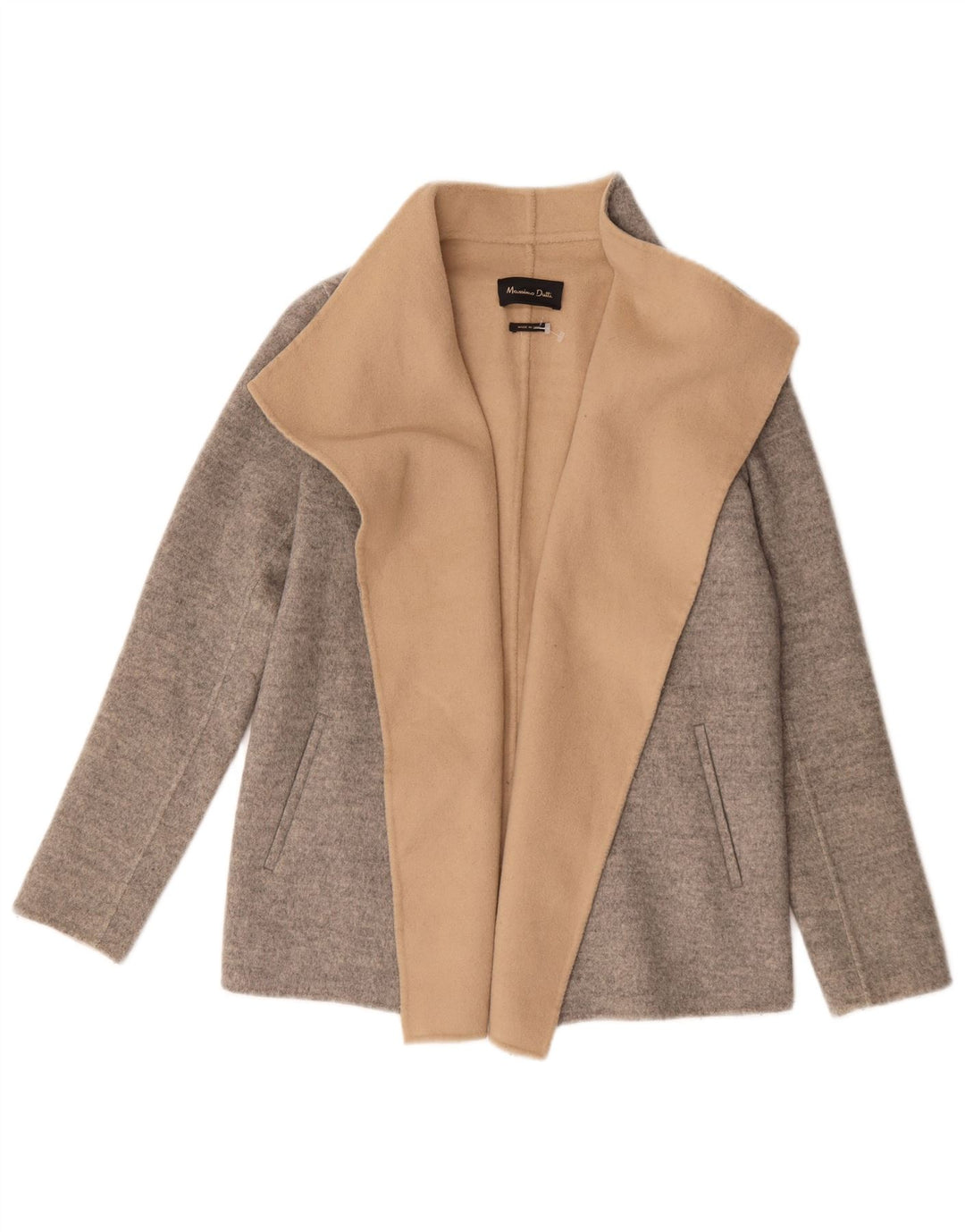 Giacca blazer aperta oversize da donna di Massimo Dutti UK 6 XS Colorblock grigio