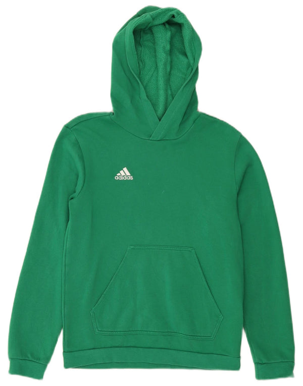 Maglione con cappuccio ADIDAS per ragazzi 11-12 anni in cotone verde