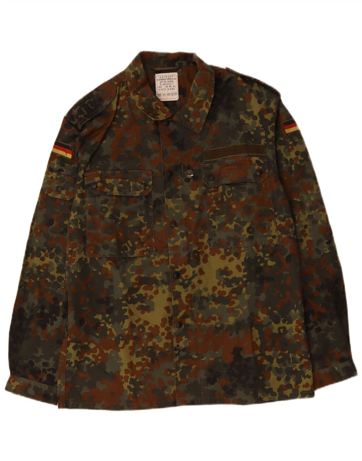 Camicia militare da uomo VINTAGE grande esercito di cotone mimetico kaki