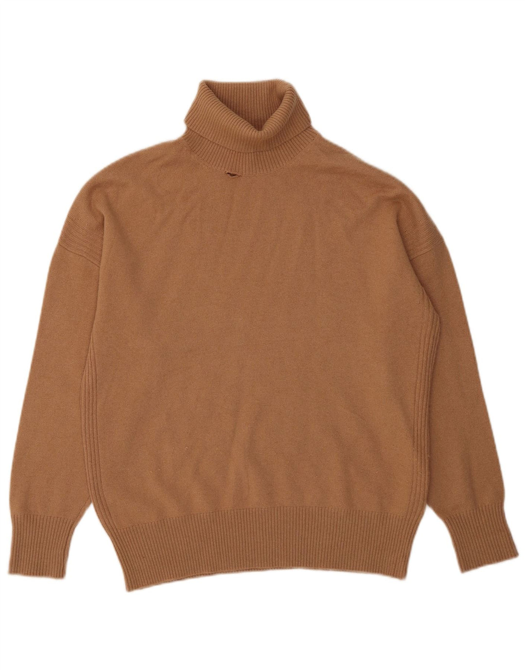 Reiss Maglione da donna con collo alto e collo alto UK 14 Lana marrone medio