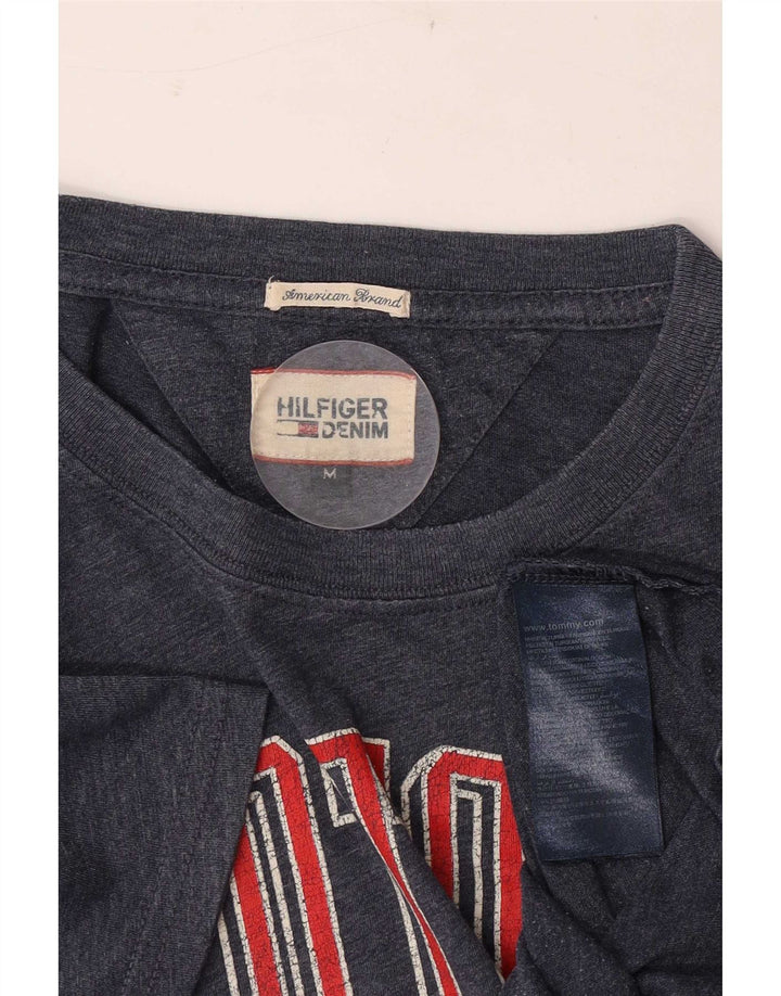 T-shirt grafica da uomo Tommy Hilfiger Top in cotone blu navy medio