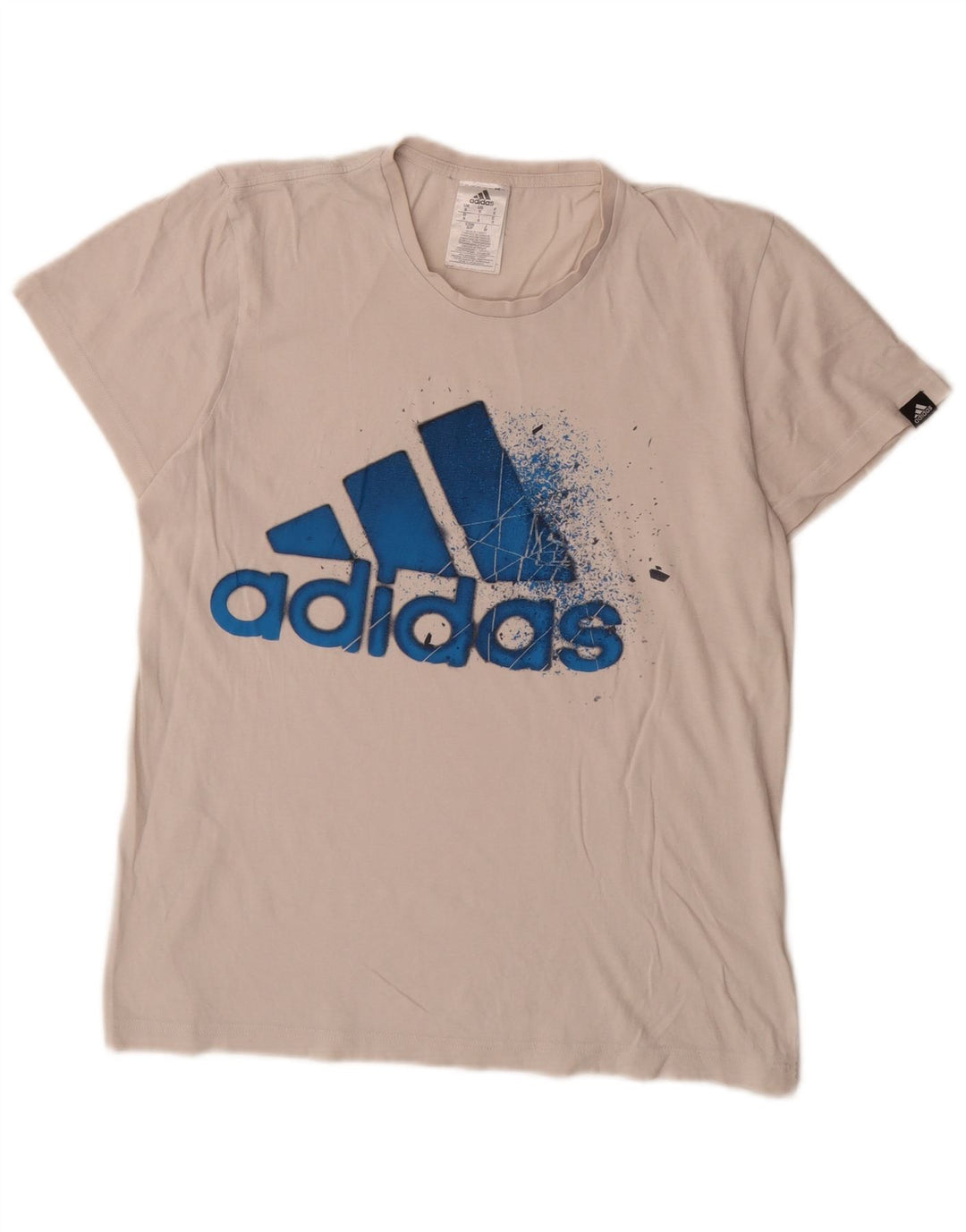 T-shirt grafica da uomo Adidas Top piccola in cotone bianco