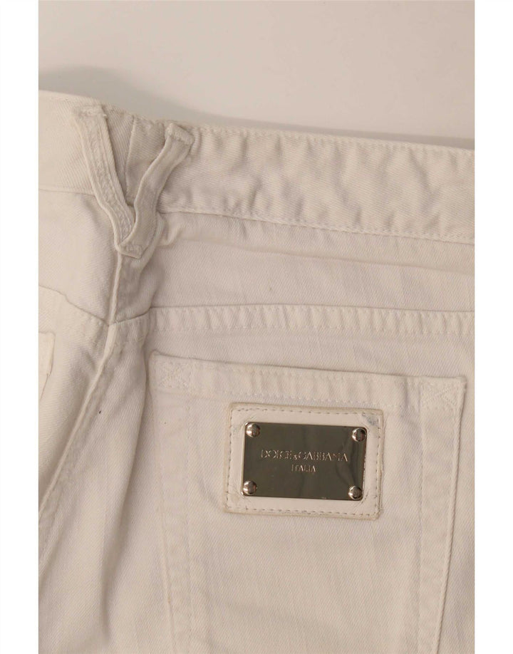 Jeans dritti da donna Dolce & Gabbana W32 L30 bianchi