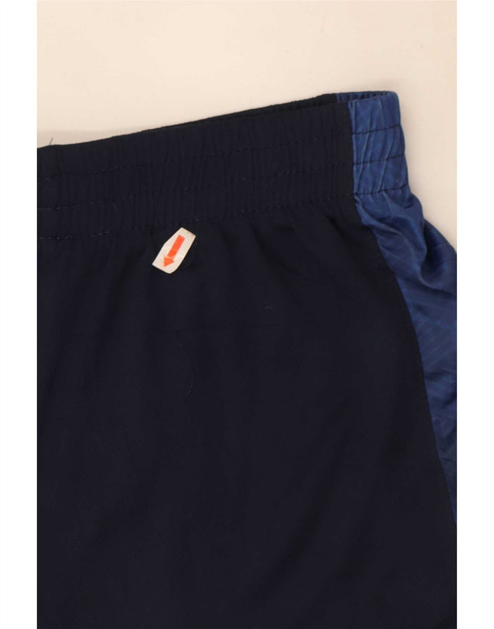 Pantaloncini sportivi NFL da ragazzo 7-8 anni, poliestere color block medio blu navy
