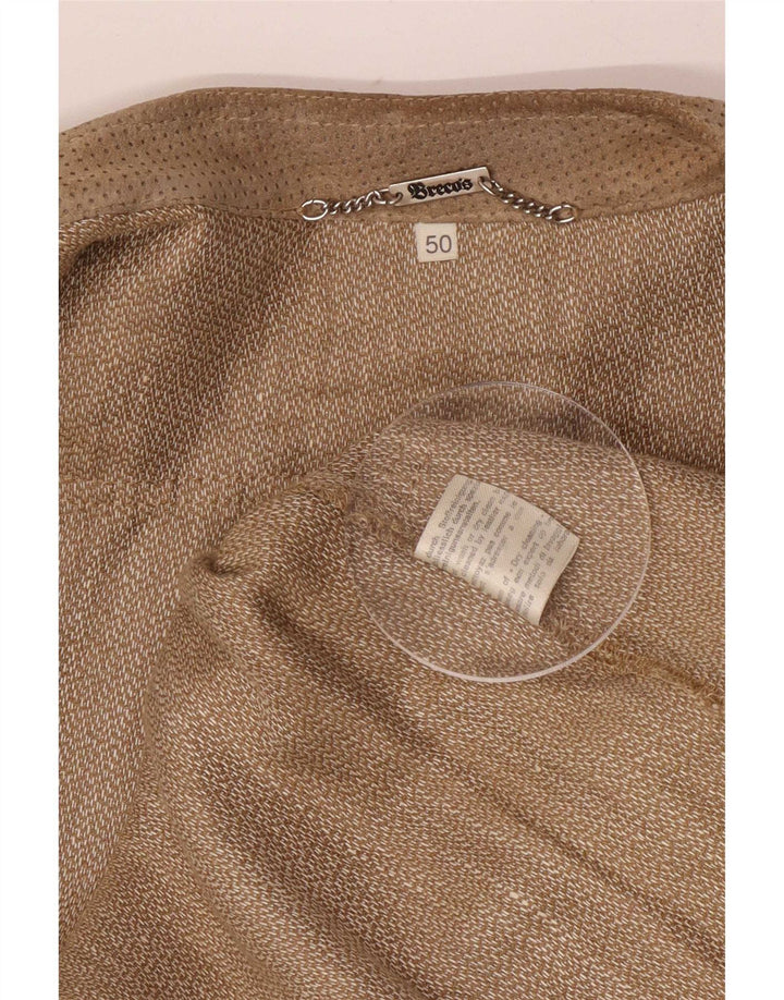 Giacca bomber da uomo Breco IT 50 Large Marrone Lino