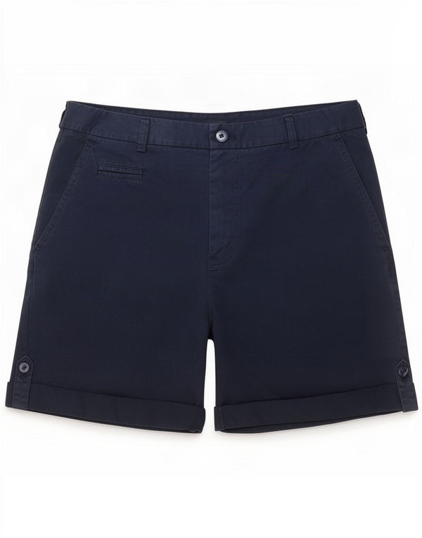 Pantaloncini chino da donna Marks & Spencer UK 14 Large W34 cotone blu navy
