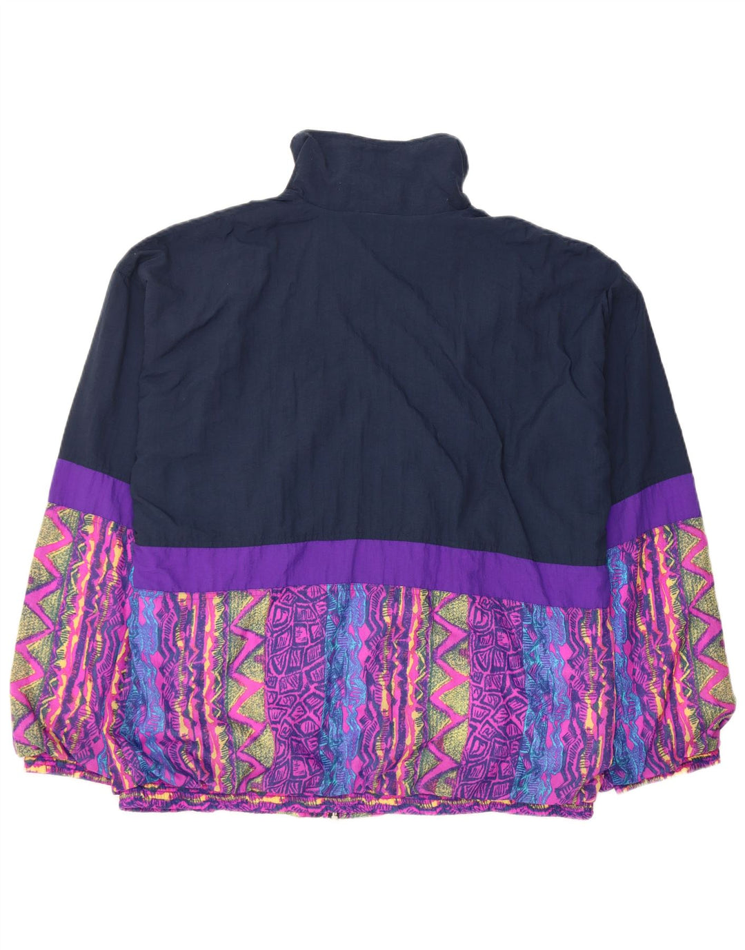 Giacca da tuta da uomo VINTAGE UK 46/48 XL Nylon color block blu navy