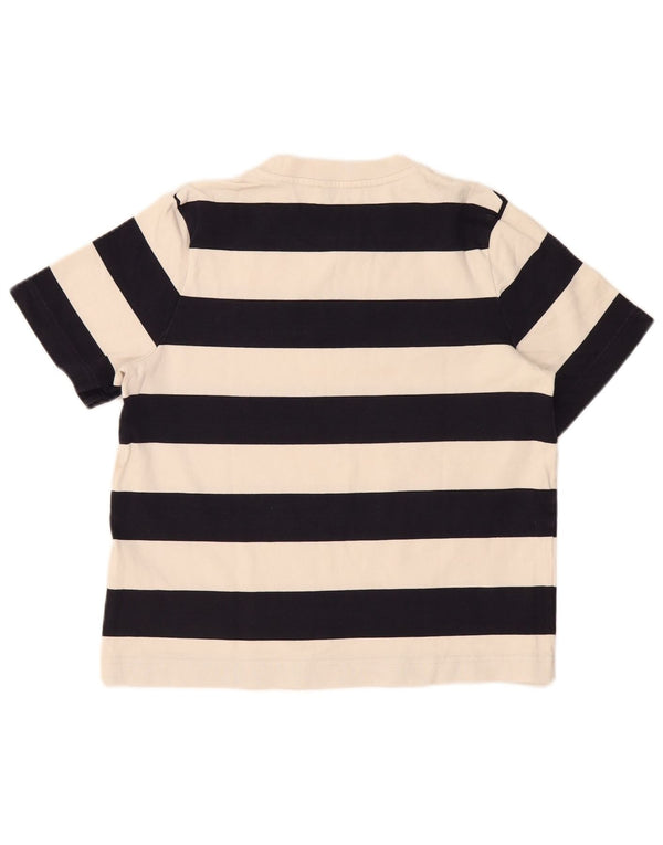 T-shirt Cos da donna Top UK 14 cotone a righe nere medie