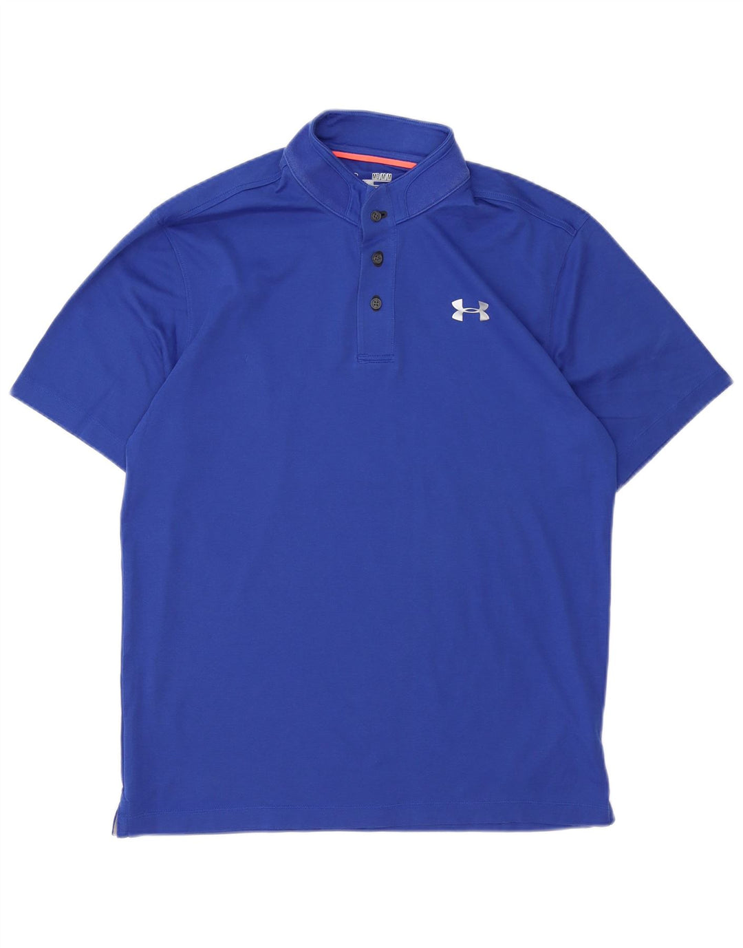 Polo da uomo UNDER ARMOUR Heat Gear in cotone blu medio