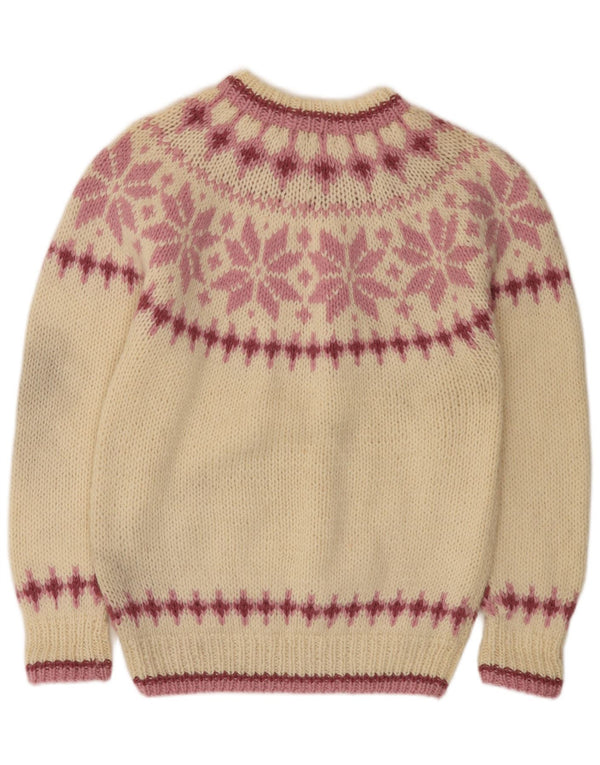 Eddie Bauer maglione da donna con collo dolcevita UK 10 piccolo bianco sporco