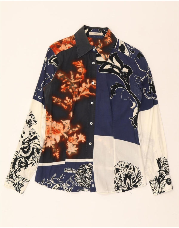 ETRO Womens Shirt IT 42 Medium Multicoloured Floral Cotton