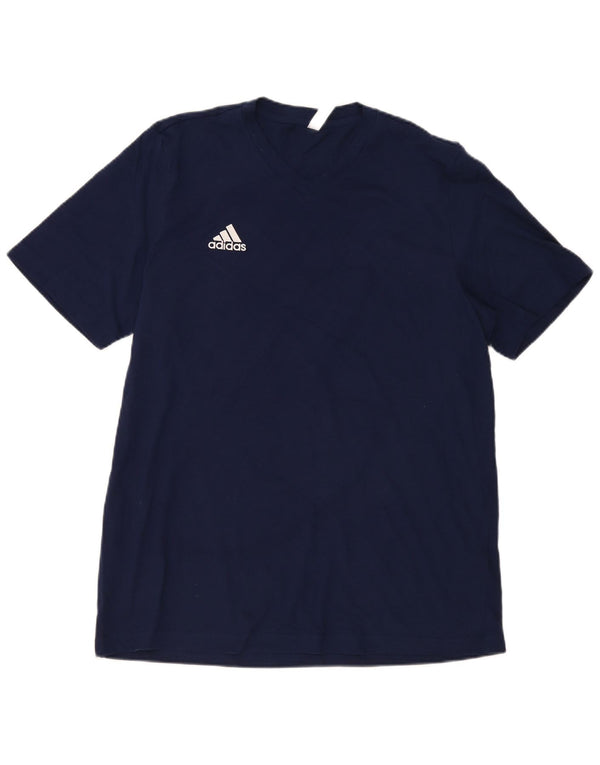 T-shirt da uomo Adidas Top Large in cotone blu navy