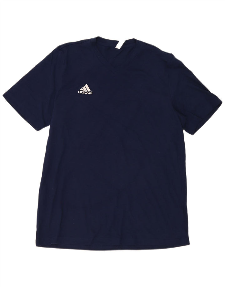 T-shirt da uomo Adidas Top Large in cotone blu navy