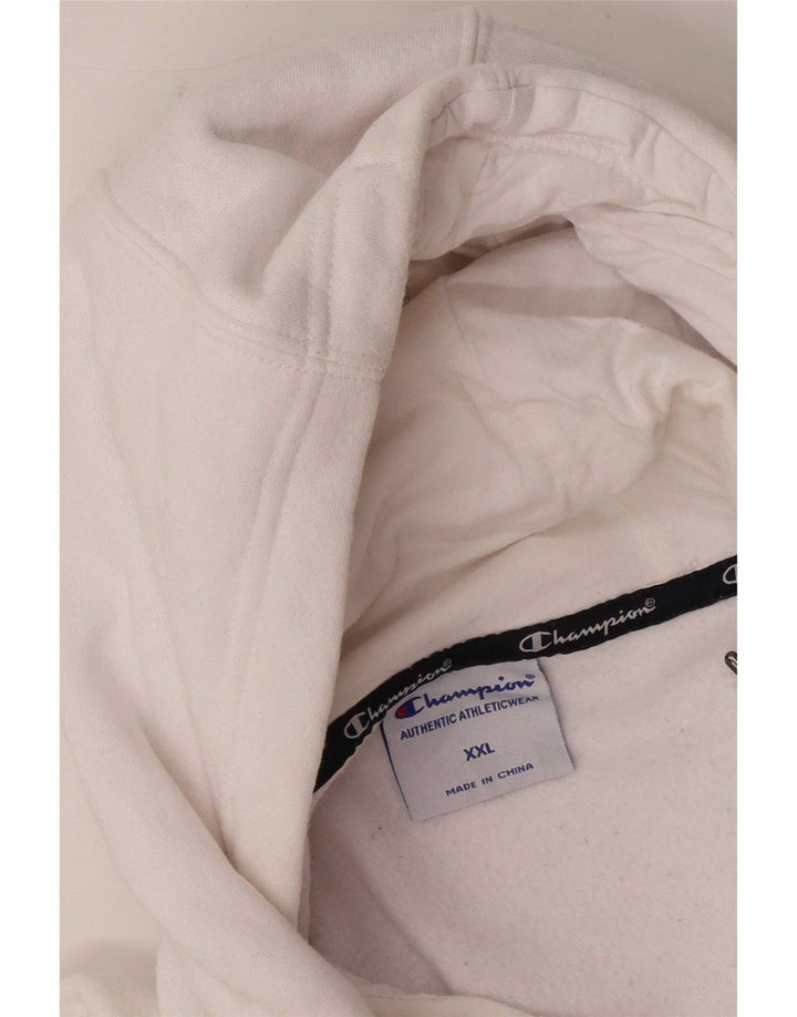 Felpa con cappuccio da uomo Champion 2XL cotone bianco