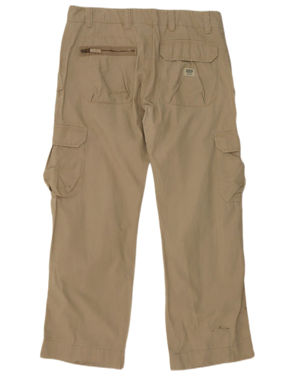 Pantaloni cargo dritti da uomo Zara EU 46 XL W36 L30 Cotone beige
