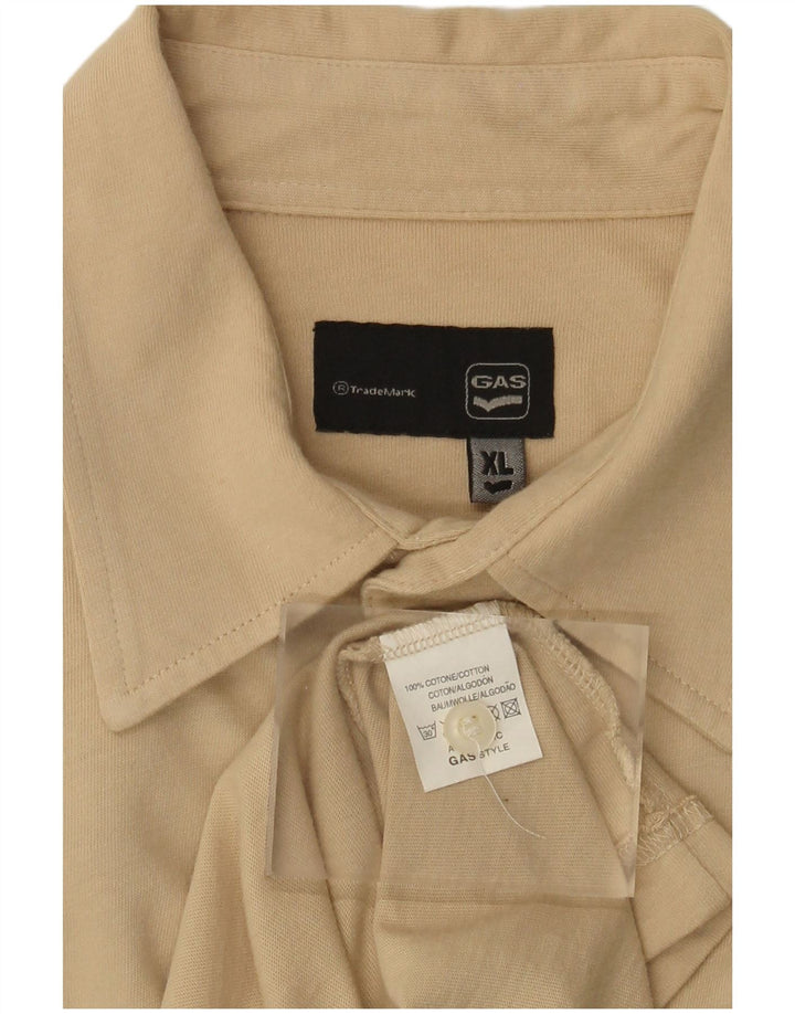 Camicia Uomo Gas XL Cotone Beige