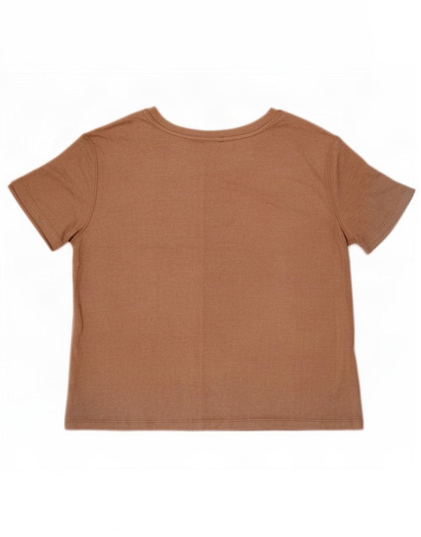 T-shirt da donna Marks & Spencer Top UK 14 Viscosa beige medio