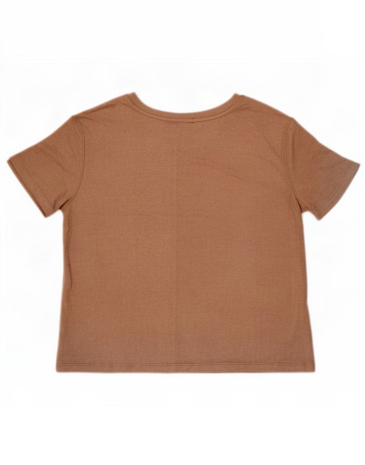 T-shirt da donna Marks & Spencer Top UK 14 Viscosa beige medio