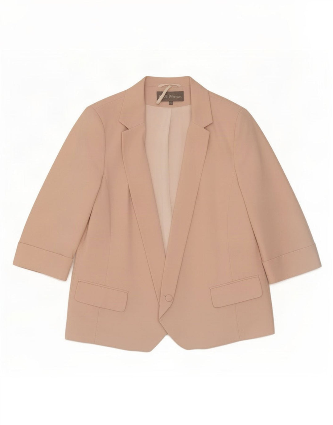 Giacca blazer da donna Marks & Spencer con maniche a 3/4 e 1 bottone UK 16 grande rosa