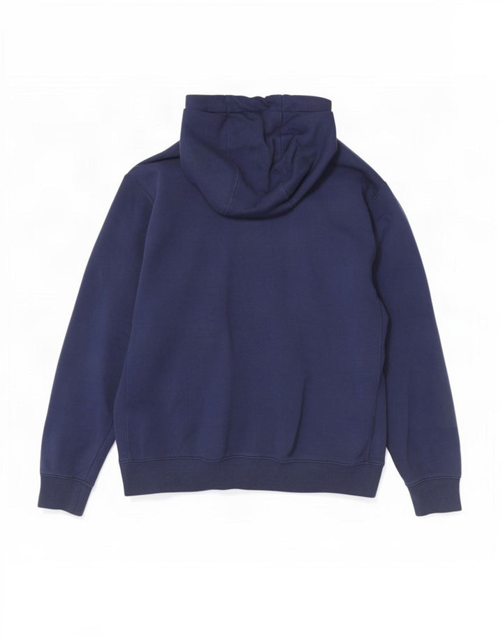 Felpa con cappuccio da uomo Nike, cotone medio blu navy
