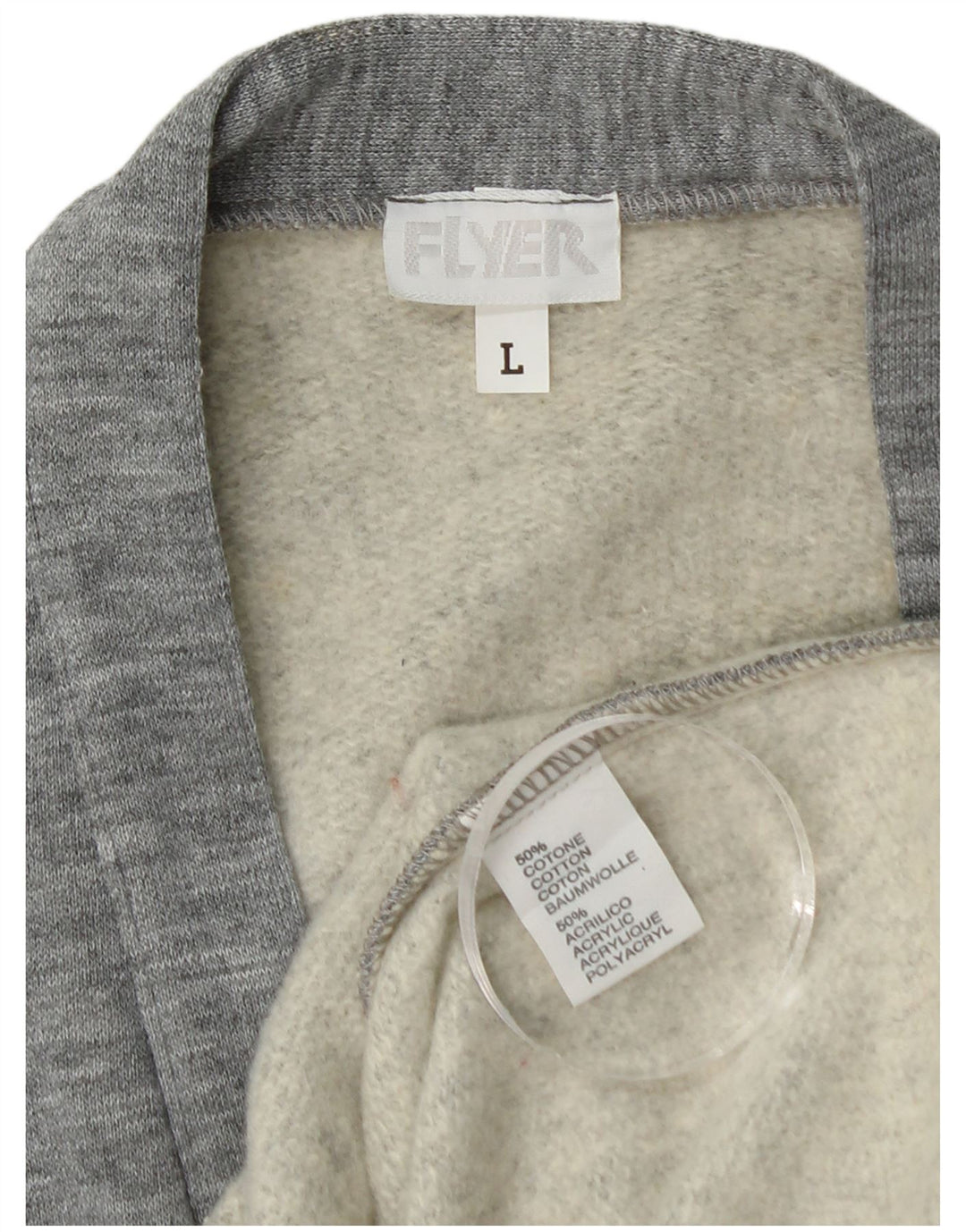 Maglione cardigan da uomo VINTAGE grande cotone grigio