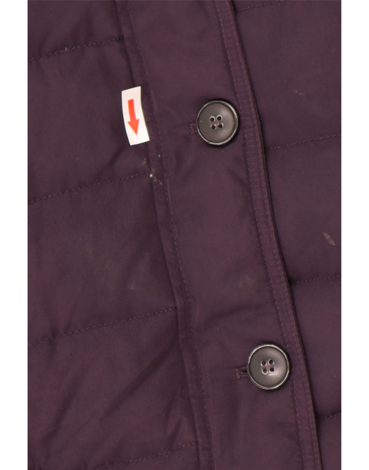 Crew Clothing Giacca imbottita con cappuccio da donna UK 10 Small Viola Poliestere