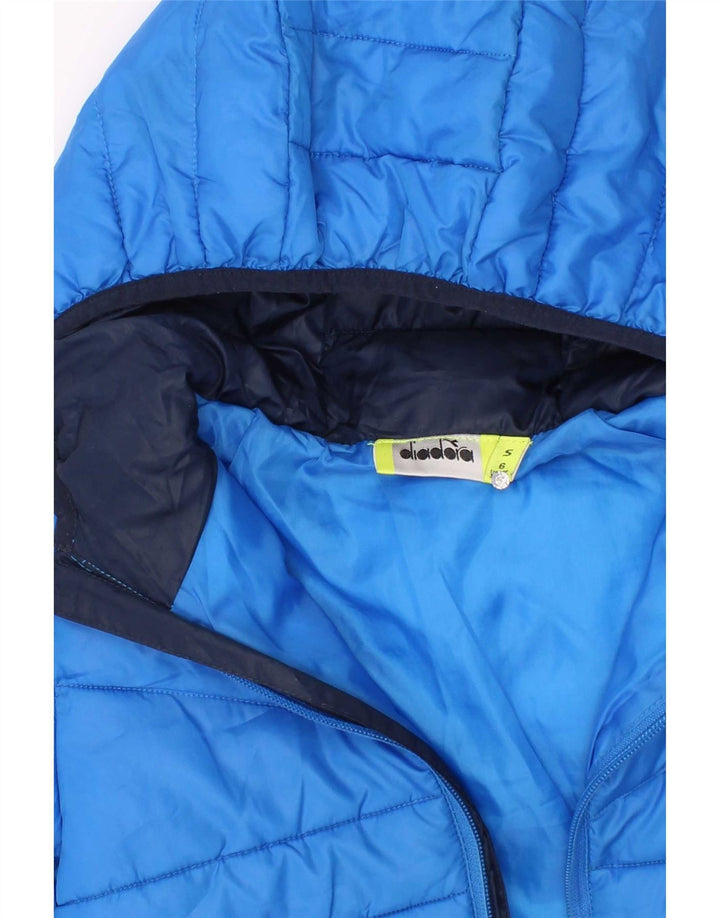 Piumino con cappuccio Diadora Bambino 5-6 anni Small Blu Colourblock
