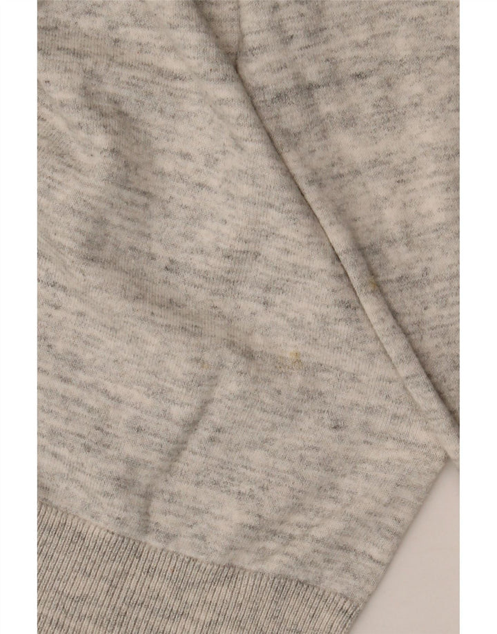 Maglione da uomo Marks & Spencer con collo alto, grande cotone chiazzato grigio