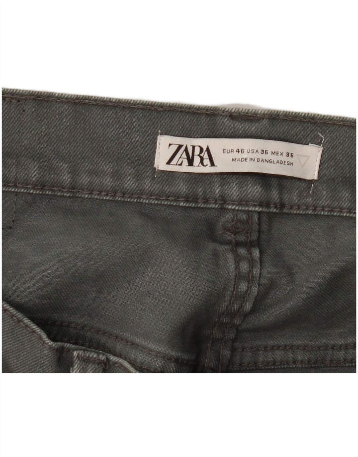 Jeans slim da uomo Zara EU 46 XL W36 L30 Grigio