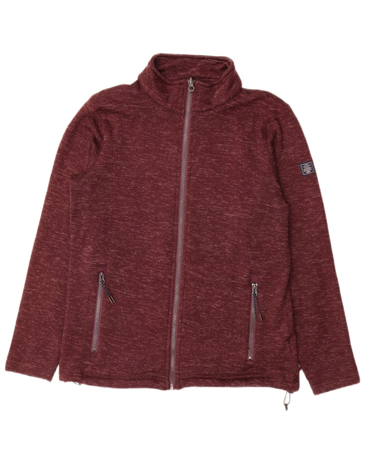 TOG 24 Womens Oversized Tracksuit Top Jacket UK 10 Small Burgundy Flecked