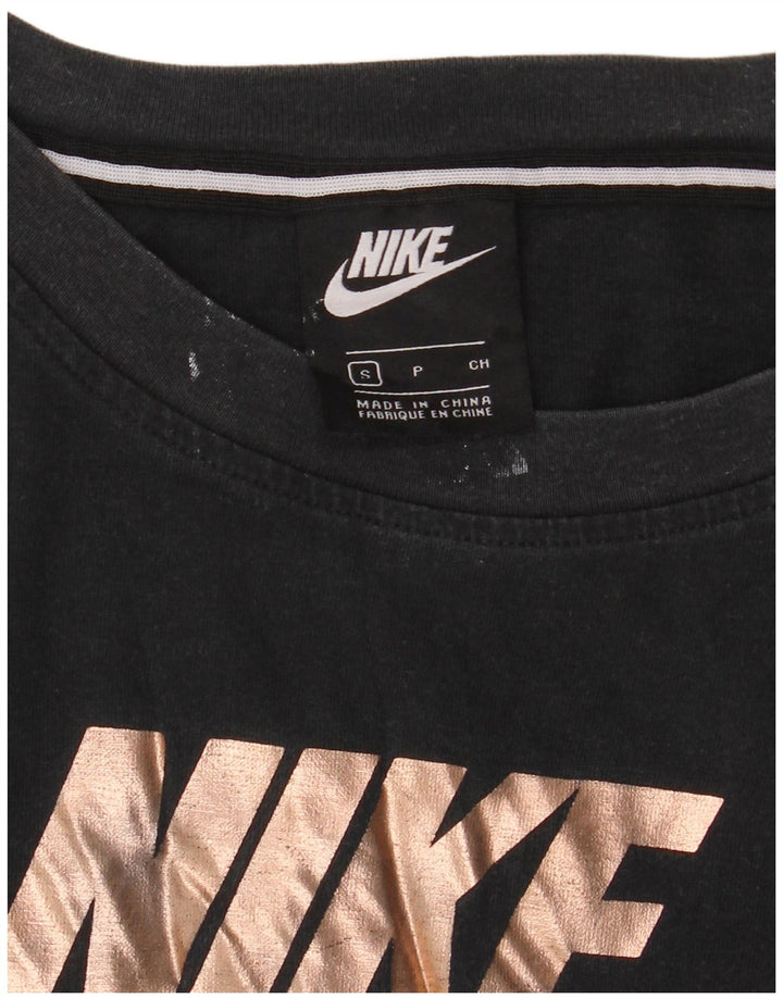 T-shirt grafica oversize da donna NIKE Top UK 10 piccola nera