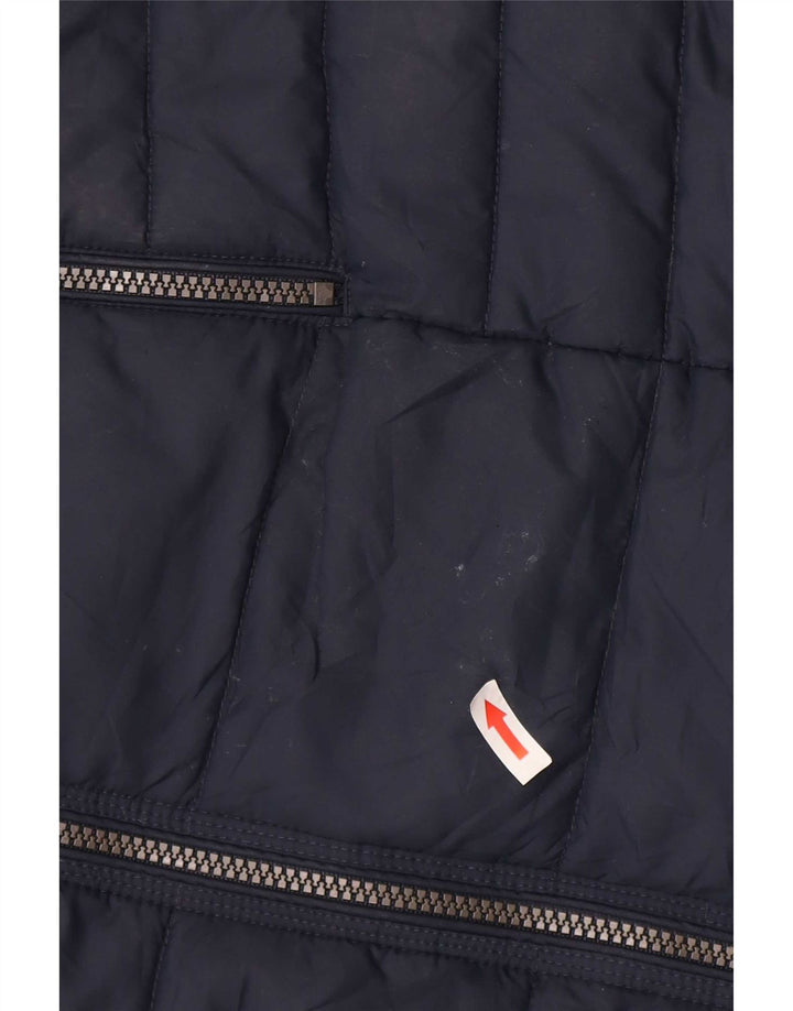 Cappotto imbottito da donna Marks & Spencer UK 14 grande poliestere blu navy