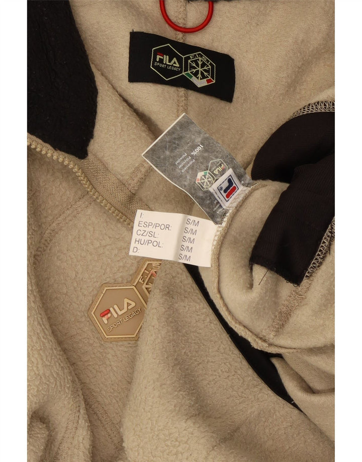 Giacca in pile da uomo Fila UK 36 Small Beige Colourblock Poliestere
