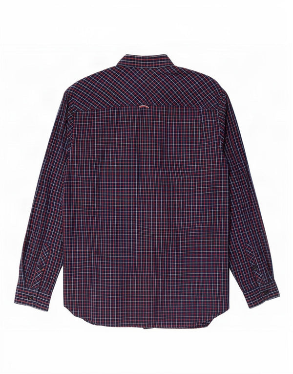 Camicia da uomo Regular Fit Tommy Hilfiger XL blu navy a quadri in cotone