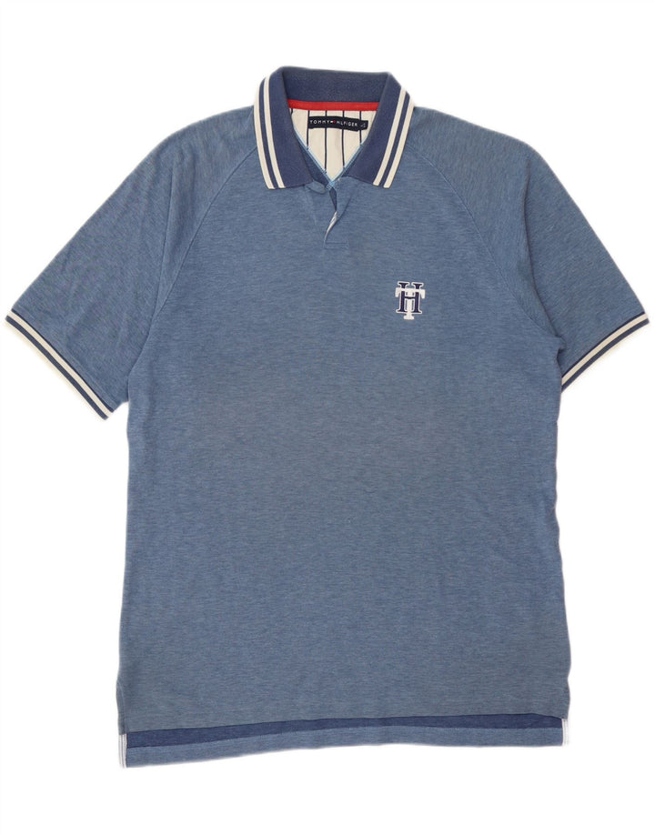 TOMMY HILFIGER Polo da uomo grande in cotone blu