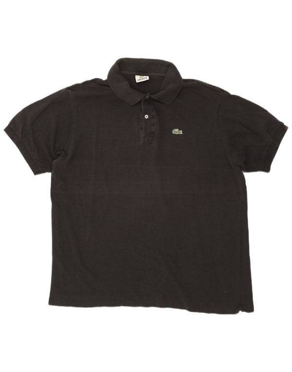 Polo da uomo Lacoste taglia 6 XL in cotone nero