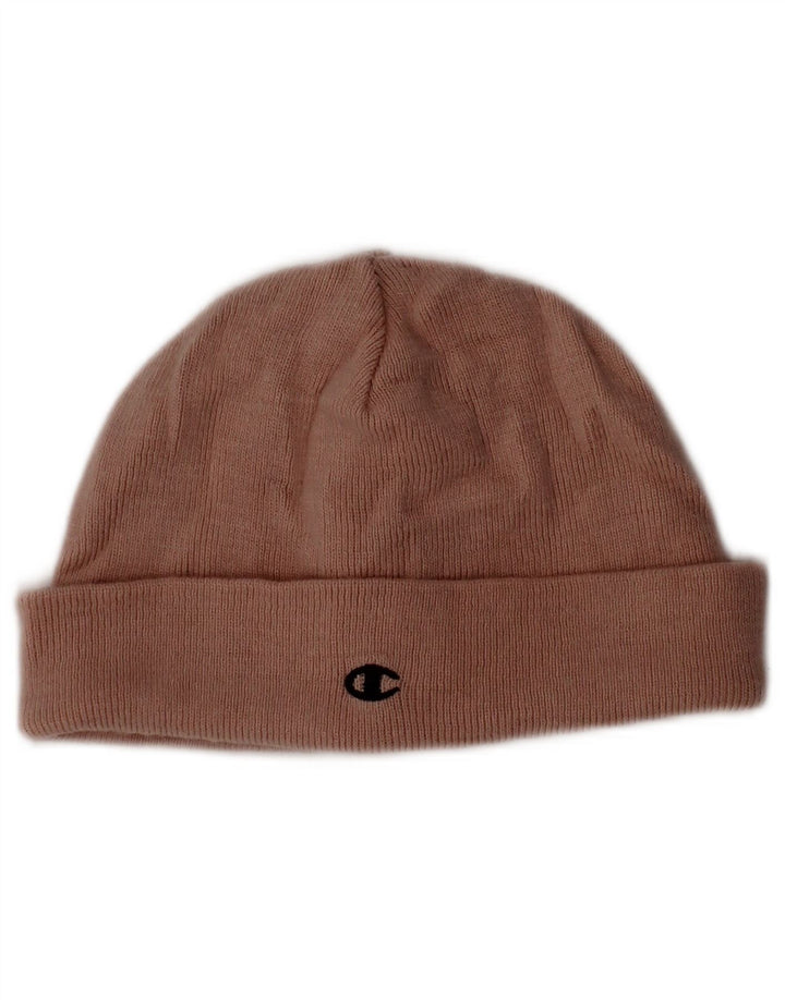 CHAMPION Womens Beanie Hat One Size Pink Acrylic Classic