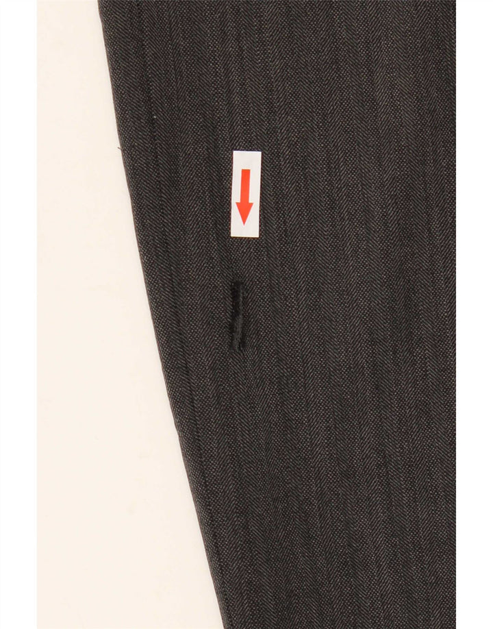 Pantaloni da abito dritti da uomo Marks & Spencer W36 L31 poliestere nero