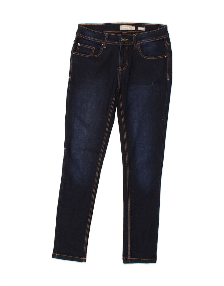 BENCH Womens Skinny Jeans W27 L30 Navy Blue Cotton Vintage Bench and Second-Hand Bench from Messina Hembry 