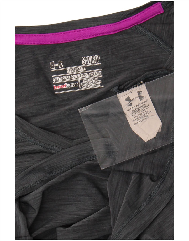 Maglietta Under Armour da donna Heat Gear Top UK 10 Small Grigio Poliestere