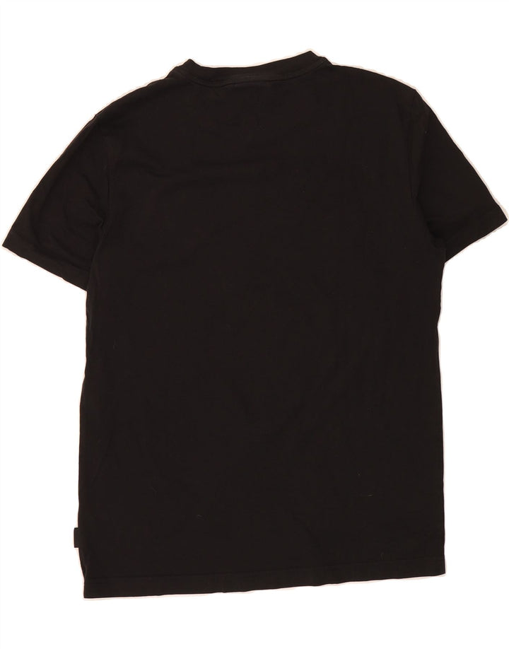 CALVIN KLEIN Womens Graphic T-Shirt Top UK 14 Medium Black Vintage Calvin Klein and Second-Hand Calvin Klein from Messina Hembry 